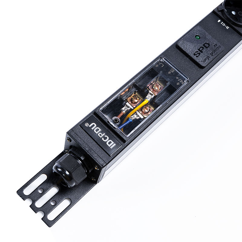 18 Outlets Germany 1U Surge Protection Hot Swappable RS485 Metered Rack PDU