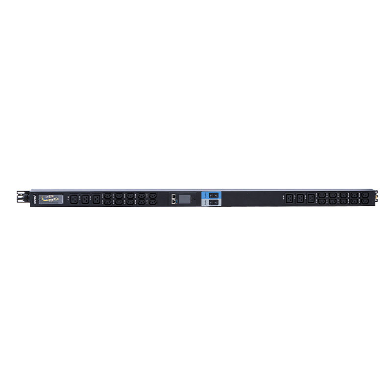 TCP/IP Intelligent Rack PDU 26 Outlets IEC C13 / C19 1.5U Liquid Magnetic Circuit Breaker Vertical