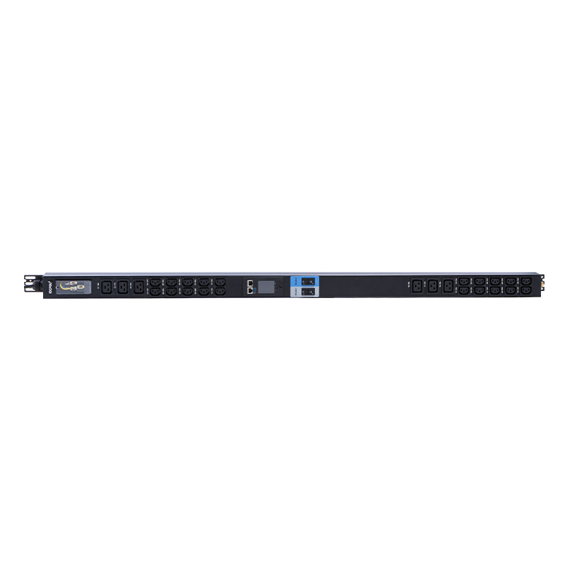 TCP/IP Intelligent Rack PDU 26 Outlets IEC C13 / C19 1.5U Liquid Magnetic Circuit Breaker Vertical