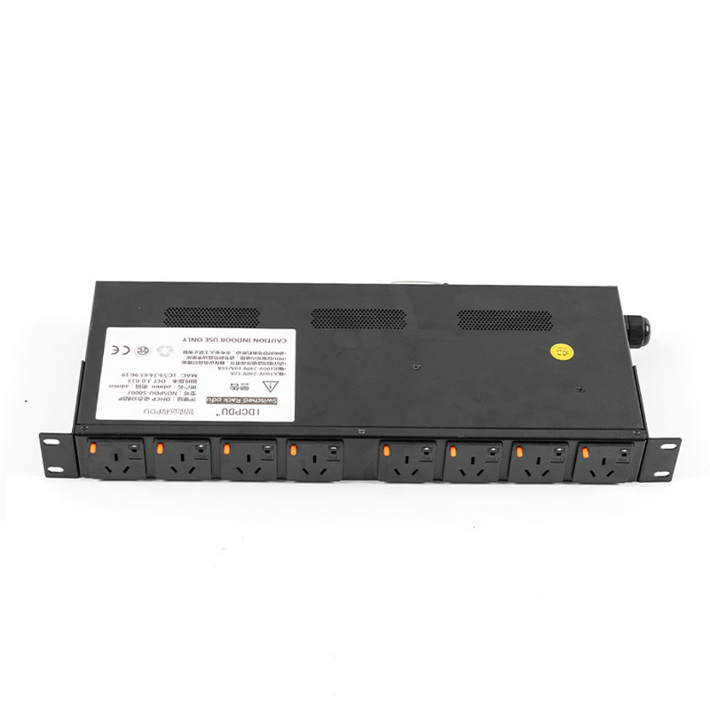 8-Outlet Horizontalis TCP/IP Sensor Breaker eco Smart Rack Pdu 1U