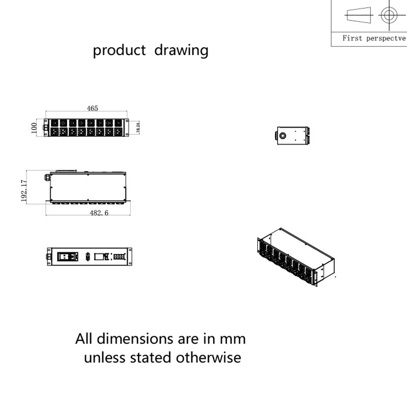 16-Outlet C13 C19 2U Vertical TCP/IP Sensor Breaker eco Smart Rack Pdu