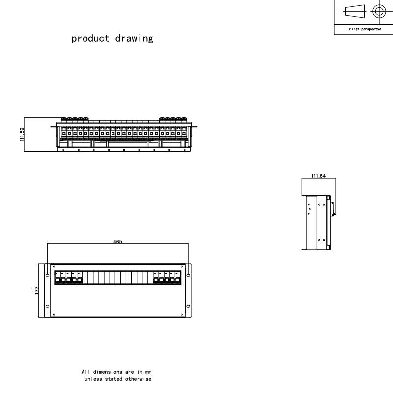 3U Breaker Horizontalis Rack Pdu Gray