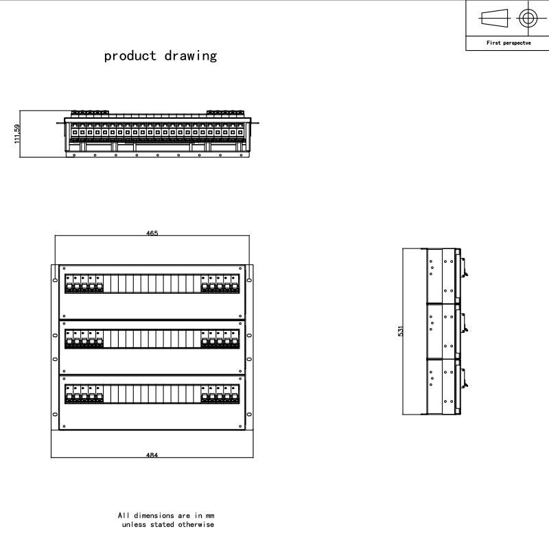 9U Breaker Horizontalis Rack Pdu Gray