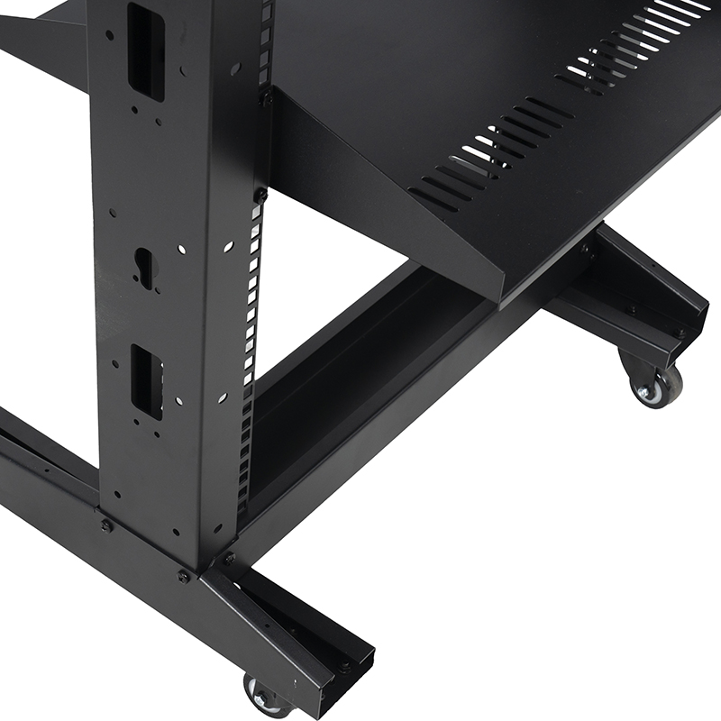 Standard 2-Post Open Rack apud Cantilever Shelf Black 18U-47U