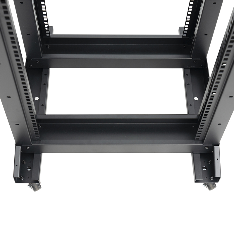 Adjustable 4-Post Server Rack Black 18U-47U