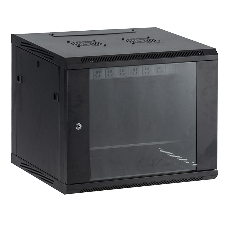 Network Data Wall Cabinet Black 600X600mm 9U